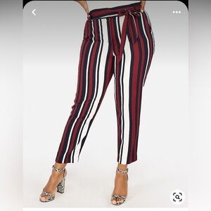 Express Super High Waisted Belted Paperbag Ankle Pant